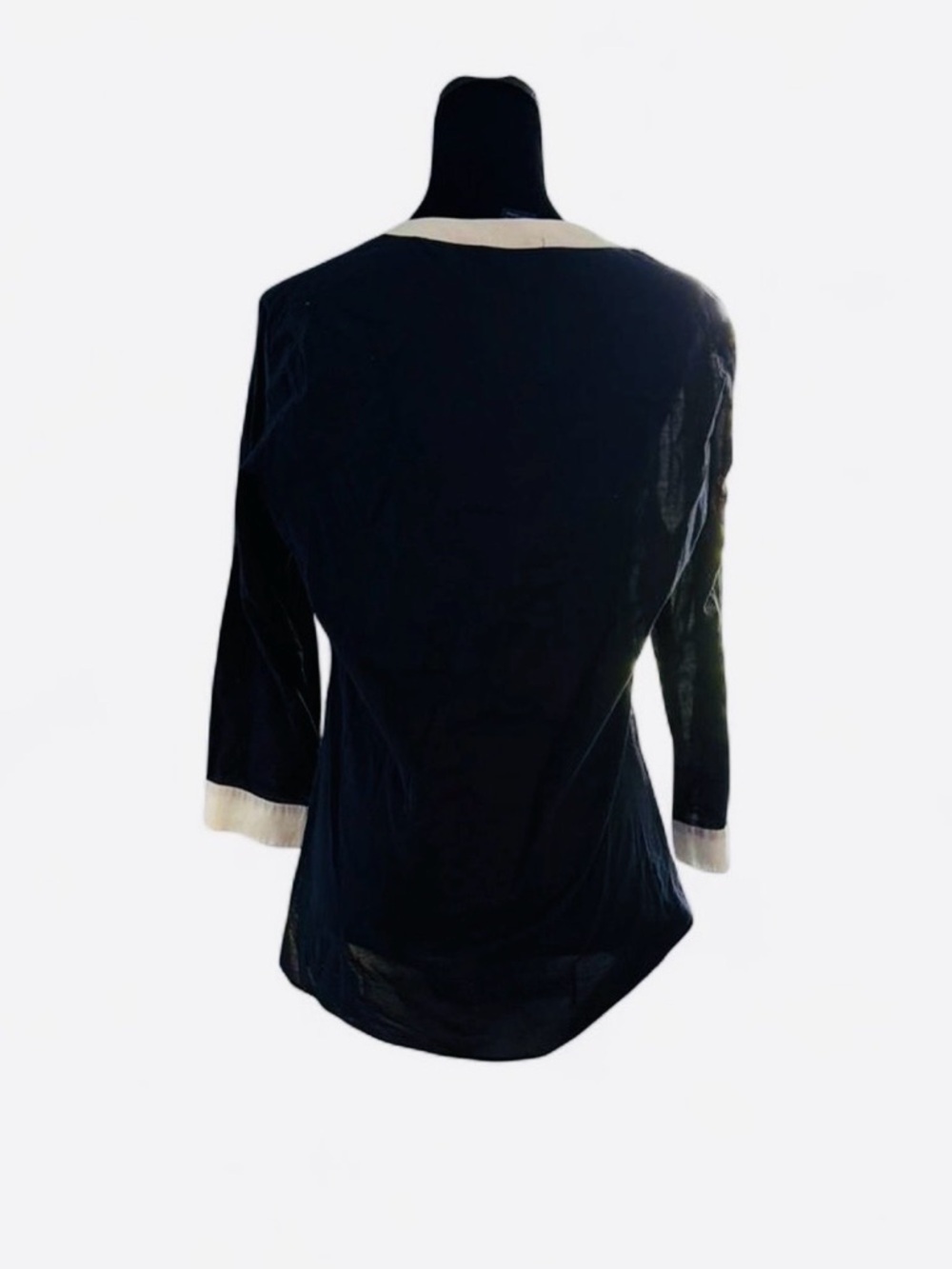 Vineyard Vines Navy White Tile Print Tunic Top Size Small Coastal Chic - Picture 4 of 4